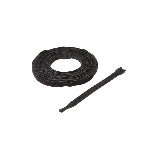 Hook and Loop OneWrap Strap,  19mm X 200mm 900 StrapsRoll, Black,  200 Yd Roll