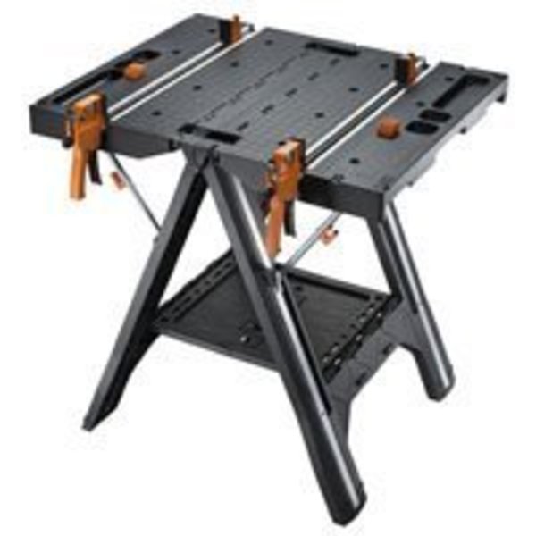 ROCKWELL WX051 Folding Work Table with Quick Clamps,  300 lb Capacity,  Plastic Tabletop