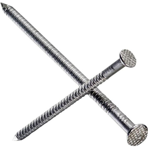 Deck Nail,  6D,  2 in L,  304 Stainless Steel,  Bright,  Full Round Head,  Annular Ring Shank,  5 lb