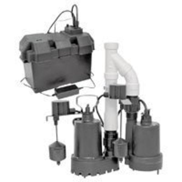 SUPERIOR PUMP 92941 Pre-Assembled Battery Back Up Kit,  For Use With Sump Pumps,  Thermoplastic