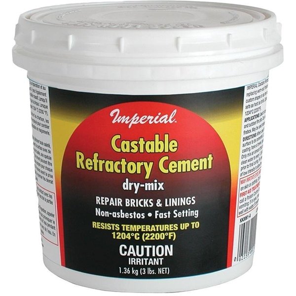 Refractory Cement,  Solid,  Light Brown,  12 lb Tub
