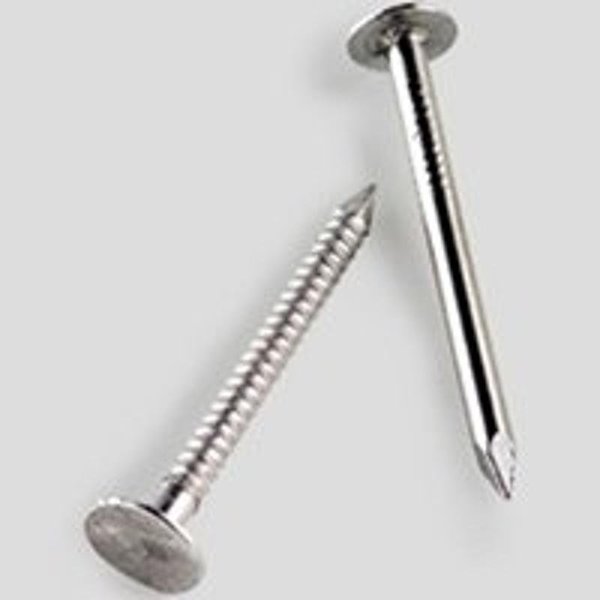 Roofing Nail,  1-1/2 in L,  4D,  Stainless Steel,  10 ga