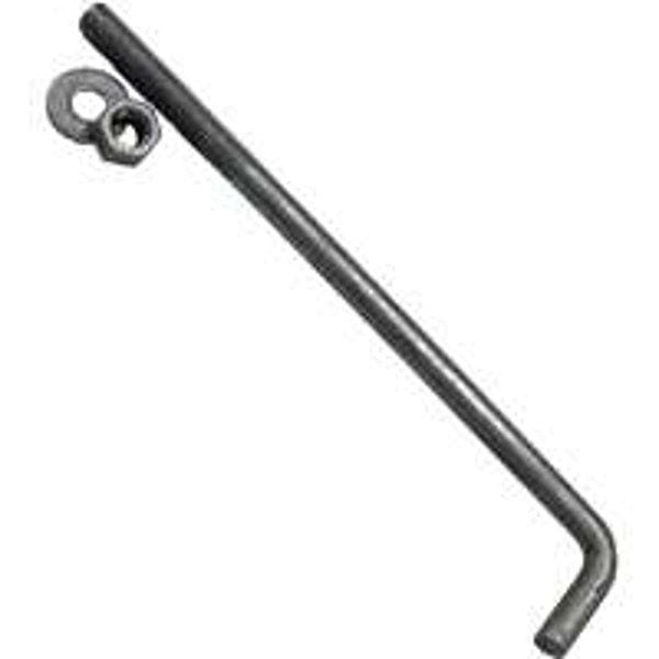 L-Hook,  12" L,  Galvanized