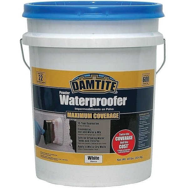 0 Powder Waterproofer,  White,  Powder,  45 lb Pail