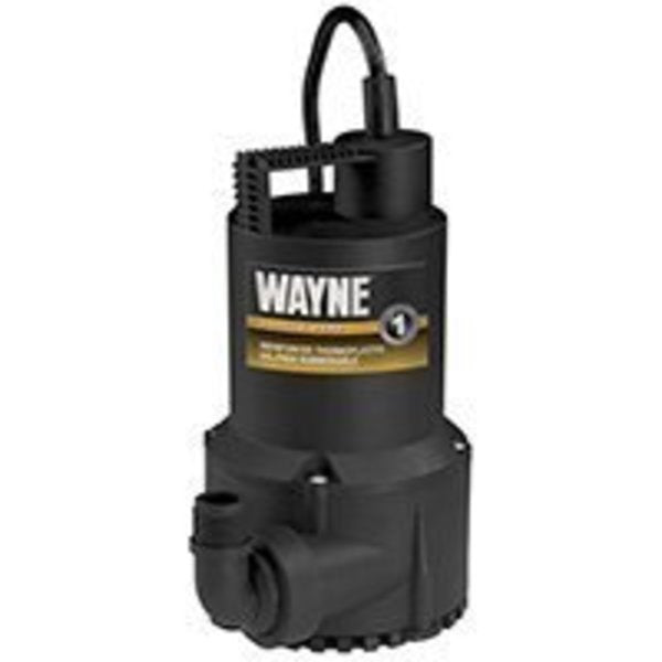 WAYNE RUP160 Portable,  Submersible Utility Pump,  120 V,  2.5 A,  1-1/4 in Outlet,  3100 gph