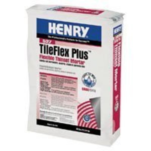 HENRY 527 TileFlex Plus Series 12263 Flexible Thin-Set Mortar,  Fine Solid Powder,  White,  25 lb Bag
