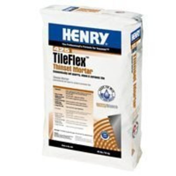 HENRY 425 TileFlex Series 12261 Thin-Set Mortar,  Fine Solid Powder,  White,  40 lb Bag