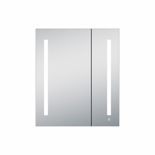 Melania 30 in. W x 35 in. H Double Door Recessed LED Medicine Cabinet,  Surface Mount Kit Available
