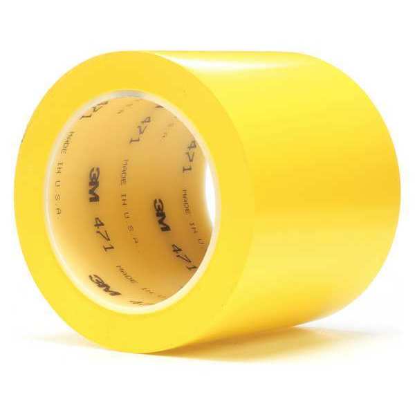 Marking Tape, 4In W, 108 ft. L, Yellow, PK8