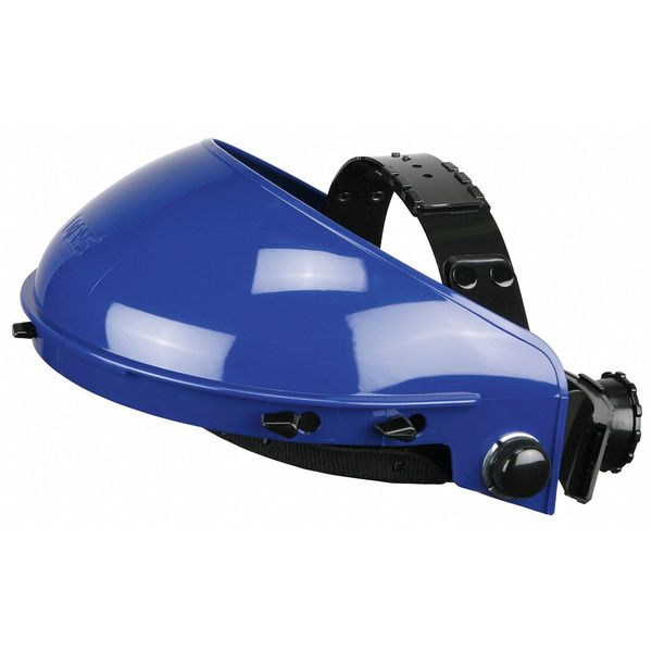 Take Up Headgear,  Ractchet,  Includes Headgear Only,  Fits Most Face Shields,  Adjustable Size,  Blue