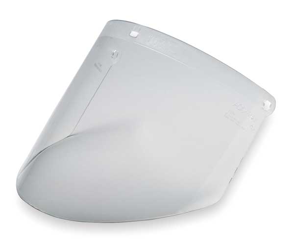 Faceshield Visor,  Polycarbonate,  Uncoated,  9 in Visor Height,  14.5 in Visor Width,  Clear