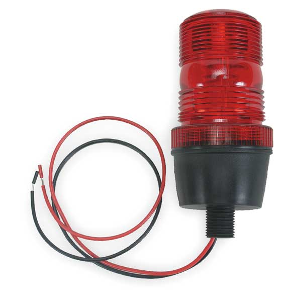 Warning Light, Strobe, Red, 12 to 80VDC