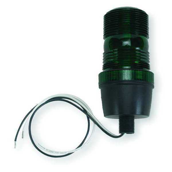 Warning Light, Strobe Tube, Green, 120VAC