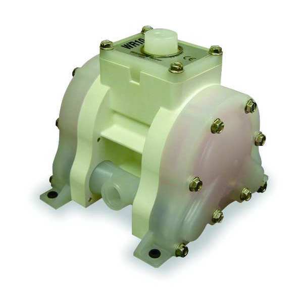 Double Diaphragm Pump,  Polypropylene,  Air Operated,  PTFE,  6.8 GPM