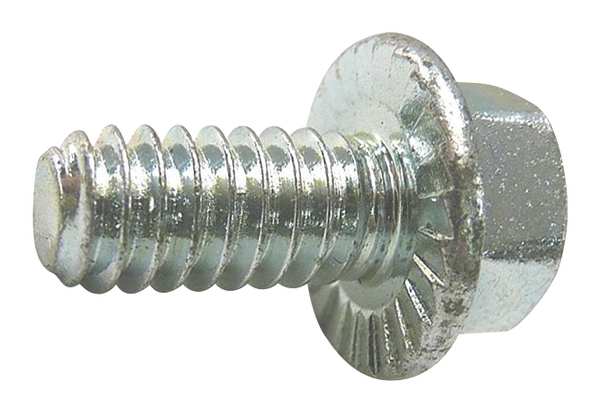 Grade 5,  1/4"-20 Flange Bolt,  Zinc Plated Steel,  1/2 in L,  100 PK