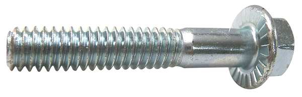 Grade 5,  1/4"-20 Flange Bolt,  Zinc Plated Steel,  3/4 in L,  50 PK