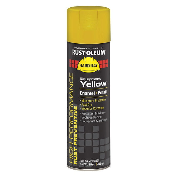 Rust Preventative Spray Paint,  Equipment Yellow,  Gloss,  15 oz