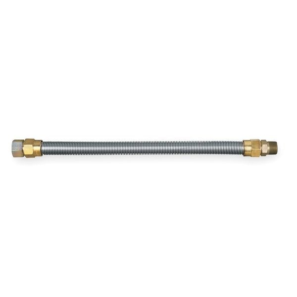 Gas Connector, SS, 3/4 x 24 In, 290, 900 Btu