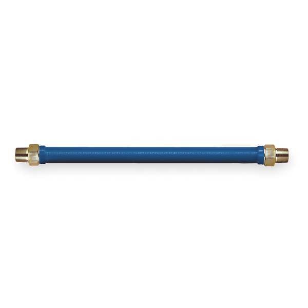 Gas Connector, PVC Coated SS, 3/4 x 48 In