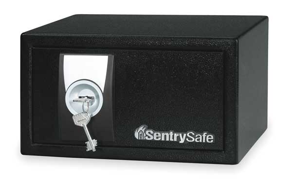 Security Safe,  0.3 cu ft,  12 lb,  Key Lock