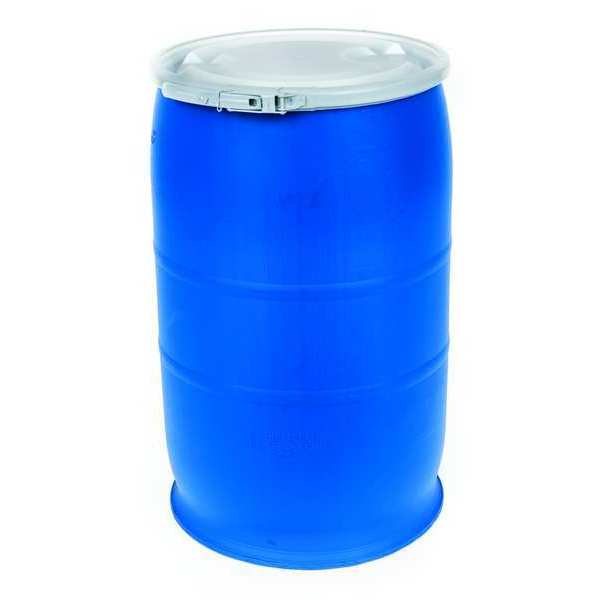 Open Head Transport Drum,  Polyethylene,  30 gal,  Unlined,  Blue
