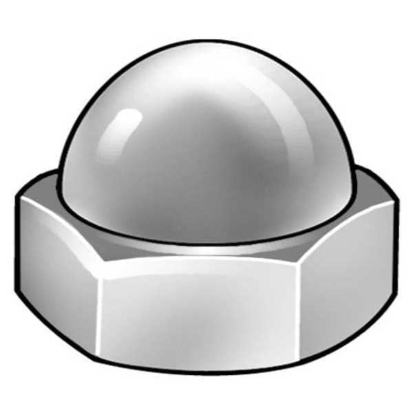 Standard Crown Cap Nut,  M6-1.00,  18-8 Stainless Steel,  Plain,  12 mm H,  20 PK