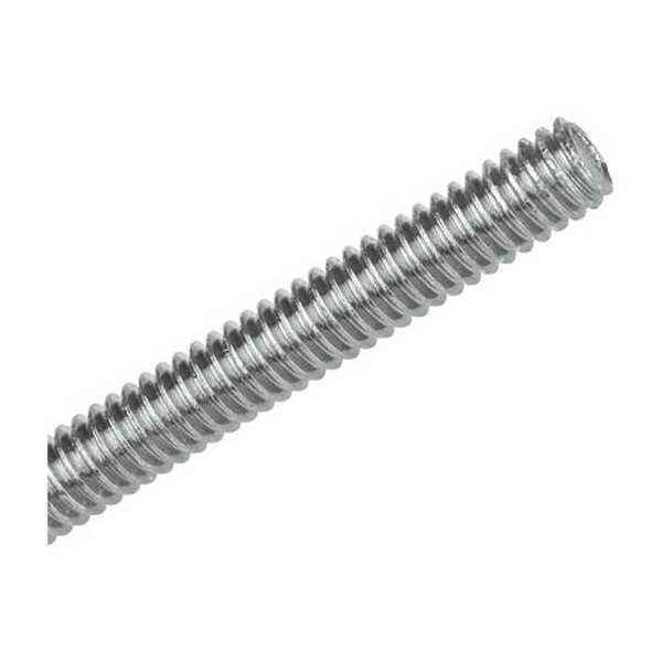Fully Threaded Rod,  3/8"-16,  10 ft,  Steel,  Low Carbon,  Gold Galvanized Finish