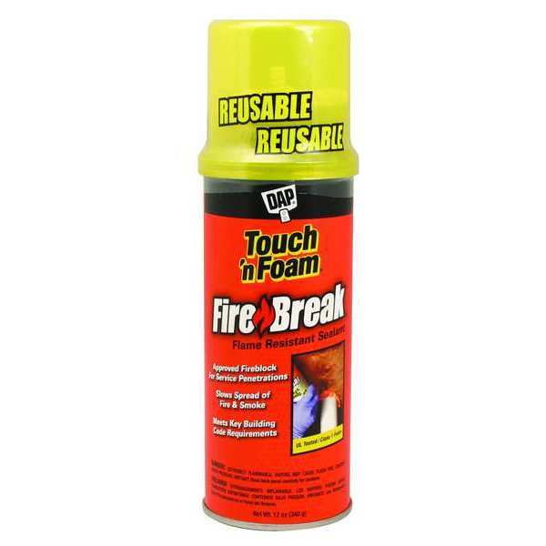 Fire Barrier/Insulation Spray Foam Sealant Kit,  Aerosol Can,  Orange,  1 Component