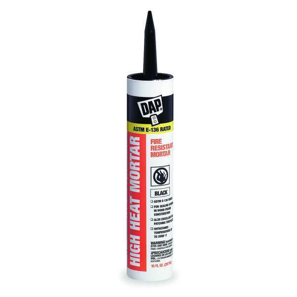 High Heat Mortar Fire Resistant Mortar,  10.1 oz,  Cartridge,  Black,  Silicate Cement Base