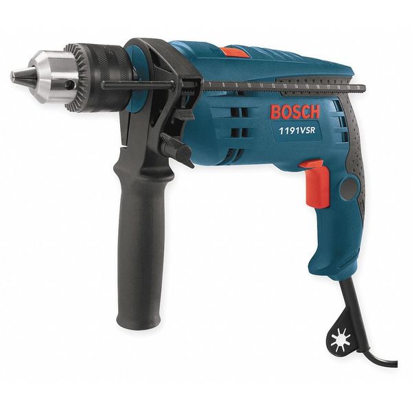 Hammer Drill Kit, 1/2", 7.0A, 0-48,000bpm