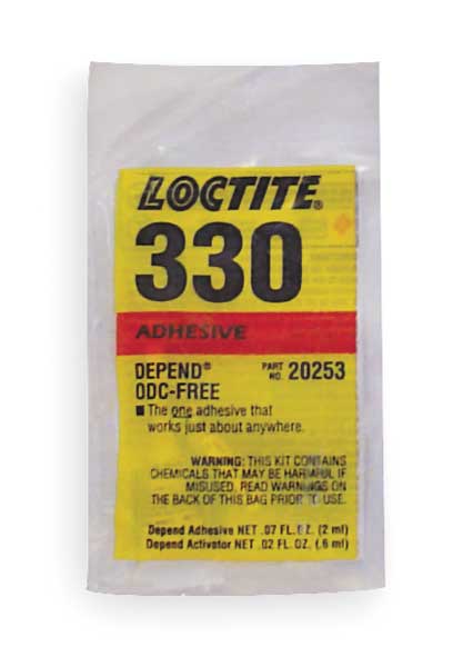 Acrylic Adhesive,  330 Series,  Yellow,  5 min Functional Cure,  Packet