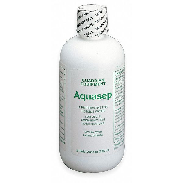 Aquasep Eyewash Preservative,  8 oz,  For Use With Portable Eyewash Stations