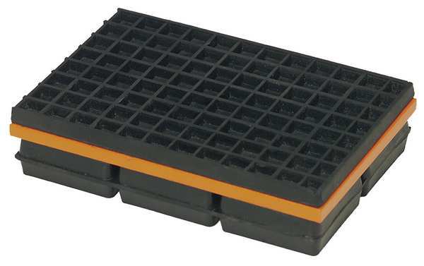 Vibration Isolation Pad, 4x4x1 1/4 In