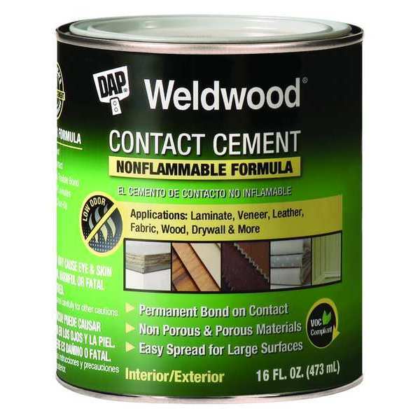Contact Cement,  Weldwood Nonflammable Series,  Natural,  1 qt,  Can