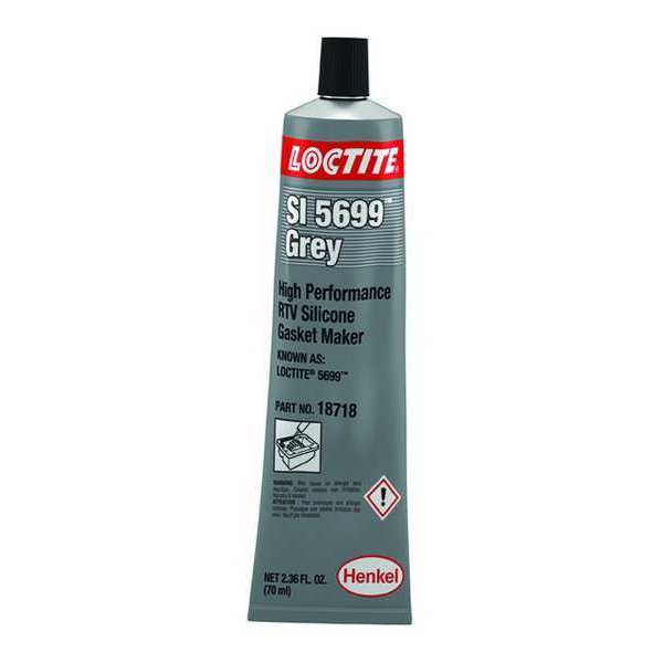 Oil and Water-Resistant,  Noncorrosive RTV Silicone Gasket Maker,  70 mL,  Gray