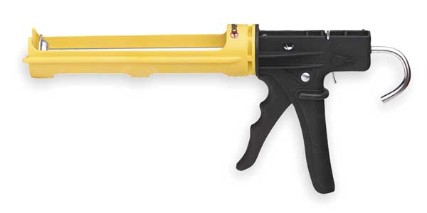 Dripless Caulk Gun,  Yellow/Black,  Plastic,  10 oz