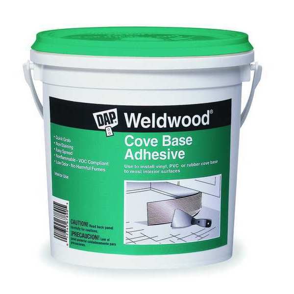 Construction Adhesive,  Cove Base Series,  Light Gray,  1 qt,  Pail