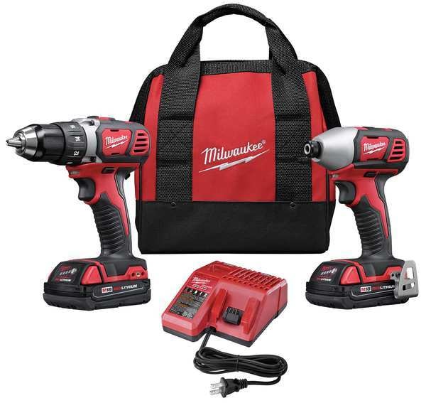 M18 Cordless Combo Kit,  18 Volt DC,  Lithium-Ion,  Drill,  Impact Driver,  2 Tools