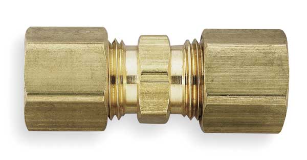 1/4" Compression Brass Union 10PK,  Max. Pressure: 300 psi