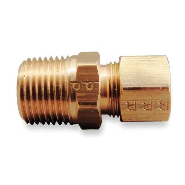 1/4" Compression x 1/8" MNPT Brass Connector 10PK