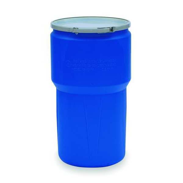 Open Head Transport Drum,  Polyethylene,  14 gal,  Unlined,  Blue