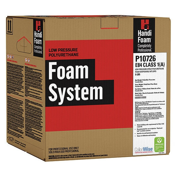 Insulation Spray Foam Sealant Kit,  41 lb,  Two Cylinders,  Cream,  2 Component