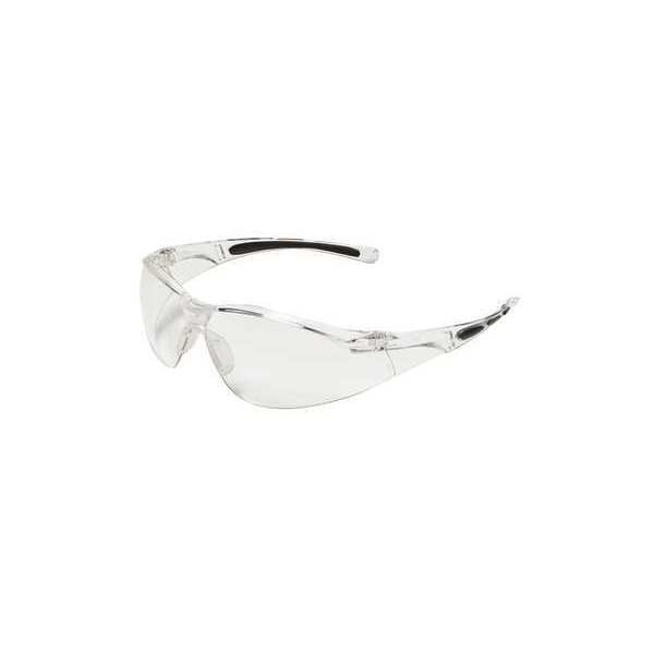 Safety Glasses,  A800 Series,  Anti-Scratch,  Flexible Temple,  Clear Half-Frame,  Clear Lens
