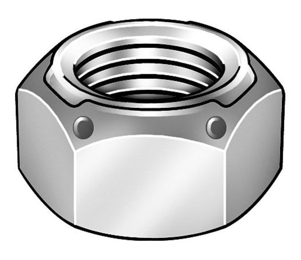 Top Lock Distorted Thread Lock Nut,  3/4"-10,  Steel,  Grade C,  Waxed Zinc Yellow,  21/32 in Ht,  20 PK