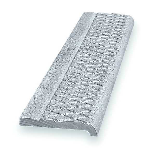 Stair Nosing, Silver, 48in W, Cast Aluminum