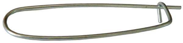 Safety Pin,  Carbon Steel,  Not Graded,  Zinc Plated,  1/16 in Pin Dia,  2 1/2 in Usbl L,  3 in L,  100 PK