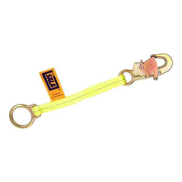 D-Ring Extension Anchor,  1.5 ft,  General Purpose,  310 lb Weight Capacity,  Polyester Web,  Yellow