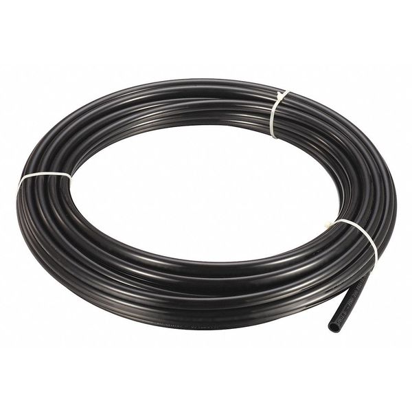 Tubing, 1/2" OD, Nylon, Black, 100 Ft