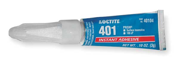 Instant Adhesive,  401 Series,  Clear,  0.1 oz,  Tube