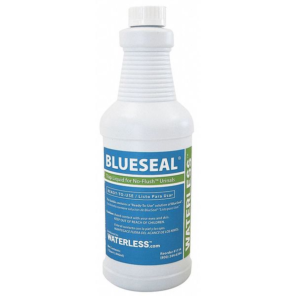 Waterless Urinal Sealant,  Ready To Use,  1 qt,  Liquid,  Blue